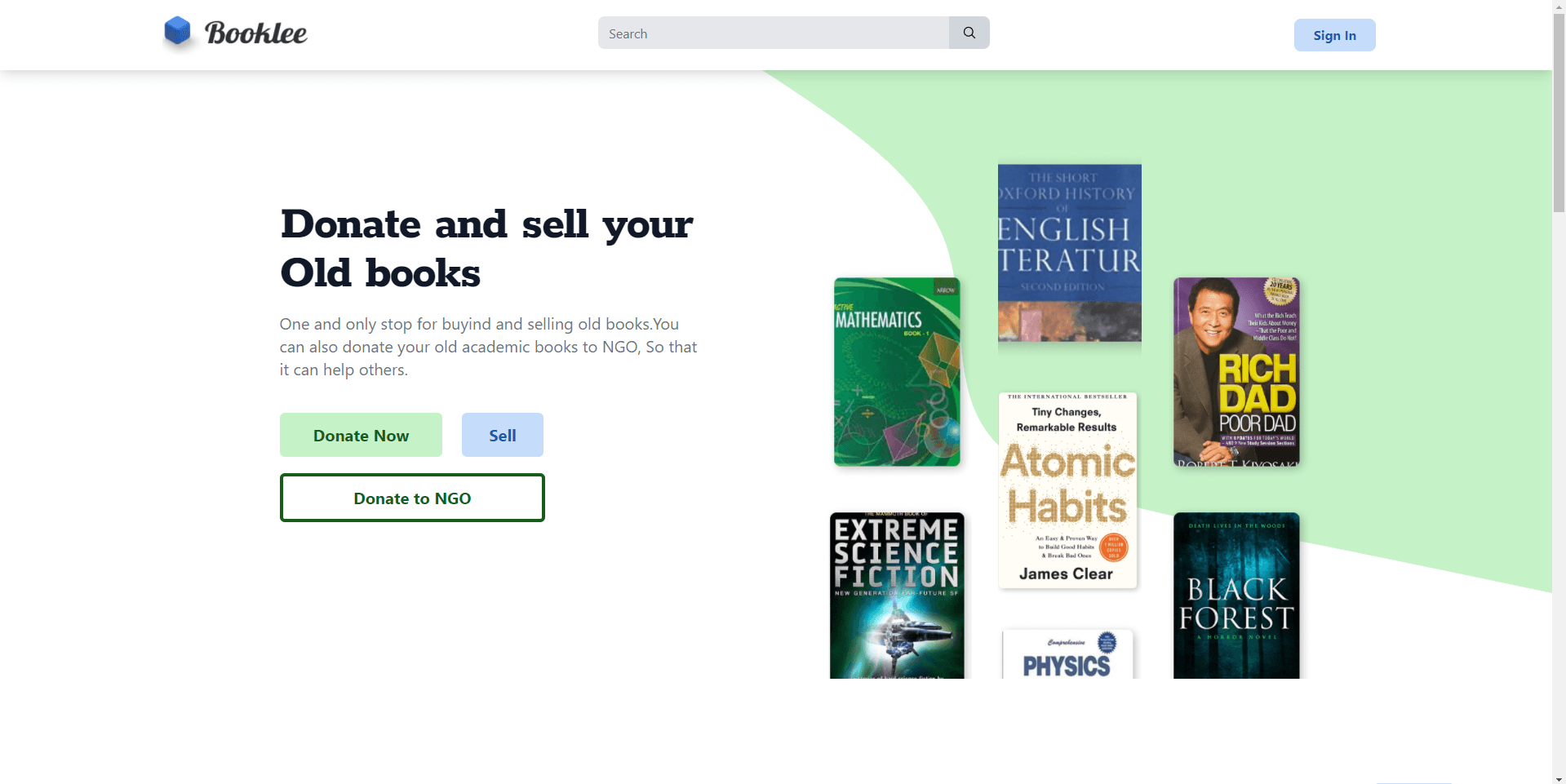 BookLee — screenshot of the React, NextJS, Azure, Mapbox, Tailwind project
